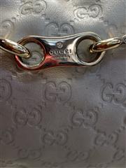 GUCCI Guccissima 85th Anniversary Cream Leather Hobo Shoulder Bag